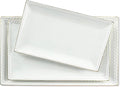 Kassel Ceramic Serving Platter Set | 16”/14”/12” Rectangular Serving Trays for Entertaining at Parties and Weddings | Oven Safe XL Serving Trays for Tacos, Steak and Cake