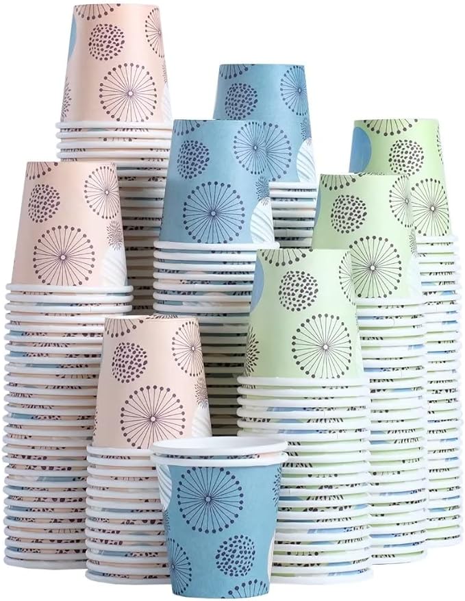 [300 Pack 3 oz Paper Cups, Disposable Bathroom Cups, Small Mouthwash Cups, Mini Paper Cups 3 Ounce for Bathroom