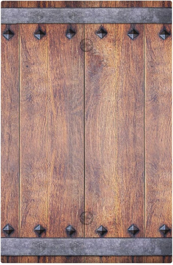 Light Switch Cover Rustic Farmhouse Barn Door Vintage Wood Wall Plate Cover 1 Gang Blank No Device Decorative Outlet Covers Electrical Switchplate for Bathroom Cabin Decor