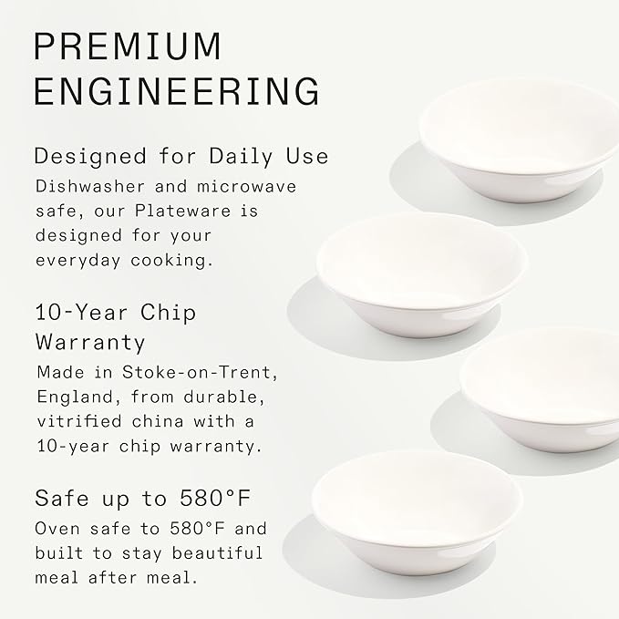 Made In Cookware - Set of 4 - Side Bowls - White - Porcelain England