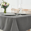 maxmill Tablecloth Stain Resistant Waterproof Wrinkle Resistant Spillproof Washable Soft Weaved Texture Table Cloth for Dining Room, Indoor Outdoor Use, Rectangle 60 x 140 Inch, Charcoal Gray