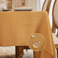 BALCONY & FALCON Square Tablecloth - Small Waterproof Table Cloth, Wrinkle Resistant Table Cover Linen Fabric Tablecloths for Dining Kitchen Halloween and Outdoor Decoration (Golden, 47"x47")