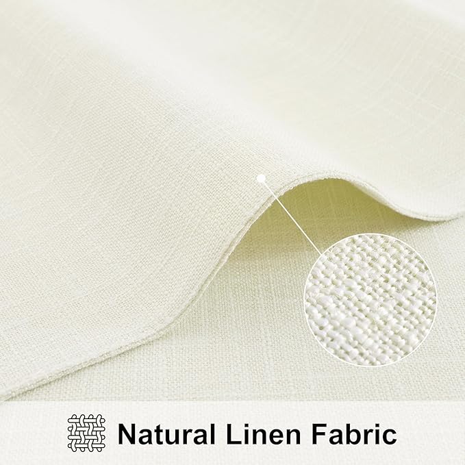 homing Cotton Linen Placemats Set of 4, Cloth Washable Farmhouse Dining Table Mats for Indoors & Outdoors, Easy to Clean, Cream, 13 x 19 Inch