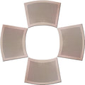 Wedge Shape Placemats for Round Dinner Table Woven Vinyl Wipe Clean Non Slip Plastic Table Mats Set of 4（Champagne）