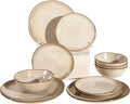 12-Piece Stoneware Dinnerware Set for 4 (Cream)