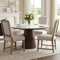 CIMOTA Mid Century Modern Dining Chairs Set of 4, Farmhouse Upholstered Dining Room Chairs Comfortable Kitchen Side Chairs with High Back/Natural Solid Wood Frame, Linen Beige