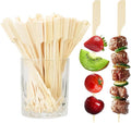 100PCS Cocktail Picks, Fancy Toothpicks for Appetizers, Decorative Skewers for Appetizers Drinks Party Fruit,4.7 Inch Long Wooden Bamboo Paddle Food Sticks Charcuterie Boards Accessories