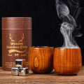 Charred Wooden Whiskey Glass - Handcrafted Solid Wood Glass for Men | Unique Bourbon Gifts, Unique Unbreakable Old Fashioned Whiskey Glass for Dad, Husband or Bourbon Lovers