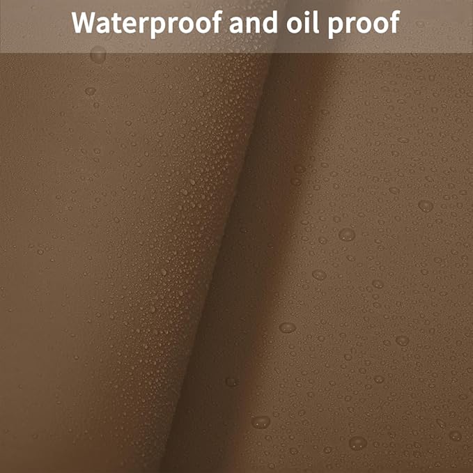 Leather Dresser Cover,1.8mm Thick,14x66 Inch,Dresser Protector Top,Dresser Top Protector,Dresser Cover Top,Dresser Top Cover,Dresser Cover Top for Bedroom.(Mud Color+Champagne Gold,14x66)