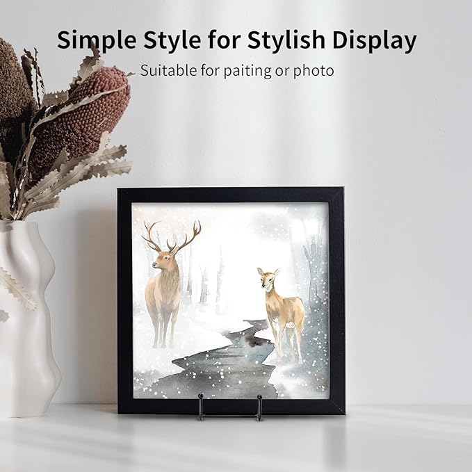 Kruodop 10 Pack Plate Stands for Display, 6 Inch Plate Holder Display Stand, Metal Frame Holder Stands for Book, Pictures, Photo Easel, Tabletop Art
