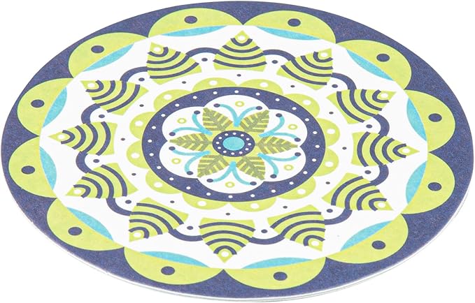 Restaurantware Paper Bar Coasters 480 Count 3.5 Inch Super Absorbent Beverage Coasters Pulpboard Assorted Design Drinkware Coasters Durable Paper Round Assorted