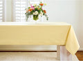Solino Home Linen Tablecloth for Rectangle Tables 60 x 90 Inch - 100% Pure Linen Golden Straw Table Cloth - Fete, Machine Washable Cloth Tablecloth for Spring, Easter