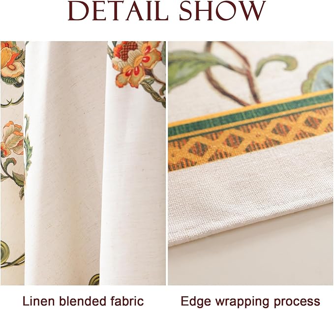 patdrea Designer Vintage Linen Floral Rectangle Tablecloth,French Tablecloths,Wrinkle Free Table Cloth,Decorative Table Cover Cloth for Kitchen,Dining,Tea Party,Home,Christmas,55"*71"