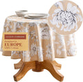 Maison d' Hermine Table Cloth Round Table 100% Cotton 69 Inches Fall Tablecloth Reusable Everyday Use for Thanksgiving Christmas Decorations Dining Farmhouse Party (Pretty Autumn)