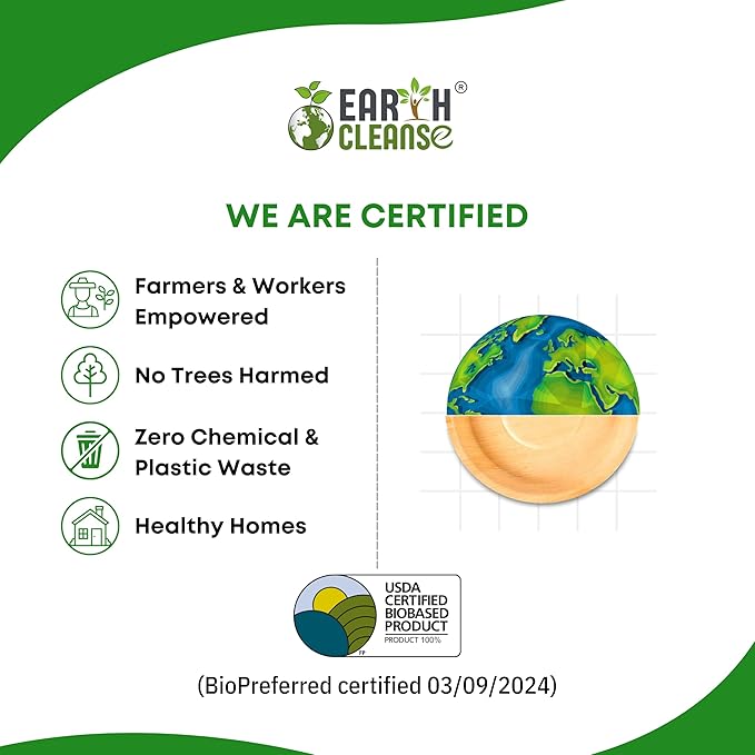 Compostable Palm Leaf Plates 6 Inch Square (25 Pack) | Disposable Biodegradable Plates Like Bamboo & Wooden | Microwave & Oven Safe | Eco-Friendly