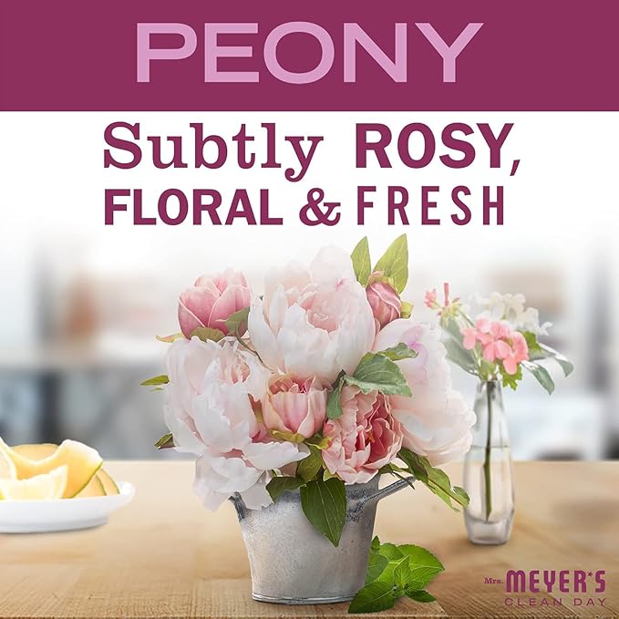 MRS. MEYER'S CLEAN DAY Liquid Dish Soap, Peony, 16 Fl. Oz - Pack of 3