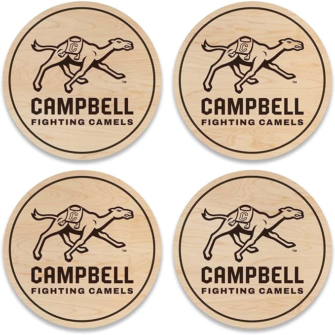 LazerEdge Campbell Camels Wooden Coaster Set - Maple Wood - Officially Licensed Product - 4-Pack