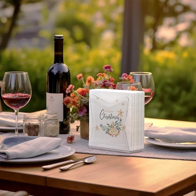 SILUT 2 Pack Clear Napkin Holder for Table, Kitchen Napkins Holder, Cocktail Napkin Holder, Napkin Dispenser for for Restaurant, Bar napkin holder, Napkin Freestanding Holder