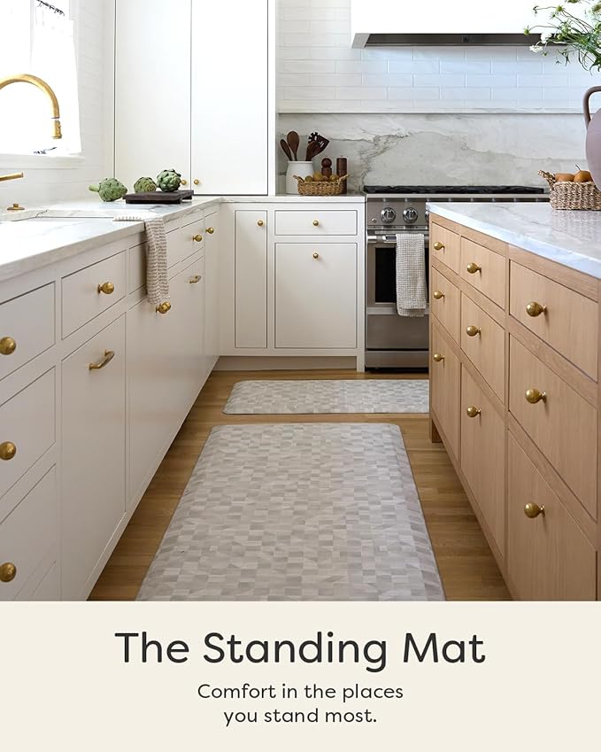 House of Noa Nama Standing Mat – Anti-Fatigue Cushioned Kitchen Mats for Floor | Ergonomic Bounce-Back Foam Kitchen Mats | Anti-Fatigue Mats for Kitchen & Standing | Georgia Clay | 30"x72"