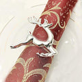 Napkin Rings Set of 8 Silver Set of 8 Napkin Rings Christmas, Holidays, Thanksgiving Deer -o