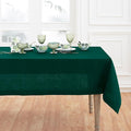 Solino Home Linen Tablecloth for Rectangle Tables 60 x 120 Inch - 100% Pure Linen Rainforest Green Table Cloth - Fete, Machine Washable Cloth Tablecloth for Winter, St Patricks Day