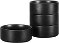 GZG Ceramic Cereal Bowls Set of 4,6 Inch Stoneware Soup Bowls,Dishwasher and Microwave Safe,Stackable,Scratch Resistant for Oatmeal,Fruit,Salads and Rice(Frosted Matte Black)