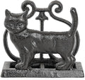 Sungmor Vintage Cast Iron Napkin Holder, Rustic Farmhouse Napkins Holder, Freestanding Table Napkins Stand, Lovely Cat Statue Decor Paper Napkin Rack, Home Restaurant Dining Table Square Napkin Holder