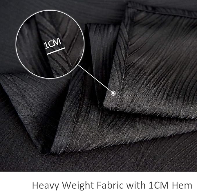 maxmill Jacquard Tablecloth Swirl Design Water Resistance Antiwrinkle Heavy Weight Soft Table Cloth for Buffet Banquet Parties Event Holiday Dinner Rectangle 60 x 84 Inch Black