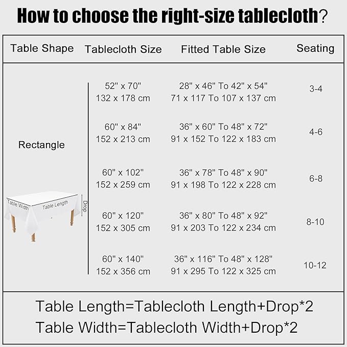 Smiry Square Table Cloth Linen Textured, Waterproof Spillproof Anti-Wrinkle Burlap Tablecloth, Washable Decorative Fabric Table Cover for Dining, Party, Banquet, 60 x 60 Inch, White