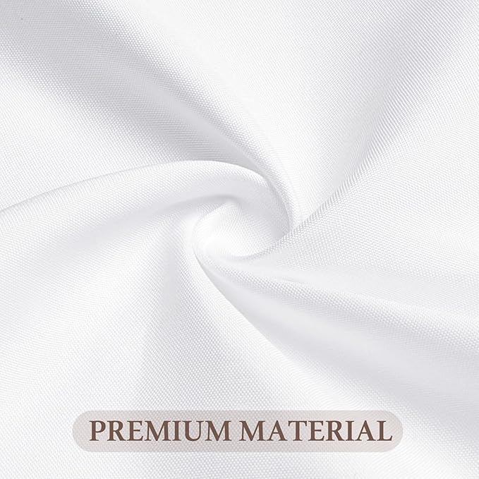 12 Pack Round Tablecloth 90 Inch Cloth White Tablecloth for Round Tables, Washable Polyester Table Cloth Stain and Wrinkle Resistant Decorative Table Cover for Wedding Party Dining Banquet