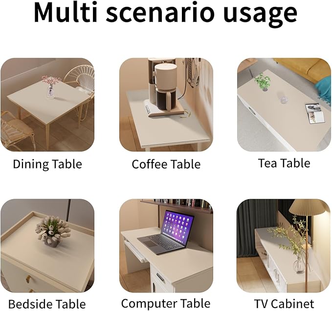 Leather Desk Mat,1.8mm Thick,12x42 Inch Desk Cover,Desk Protector Mat,Dresser Cover Top,Dresser Top Cover,Dresser Top Protector,Desk Covers On Top of Desks(Beige+Light Gray,12×42)