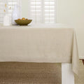 Solino Home Natural Linen Tablecloth 60 x 120 Inch - 100% Pure Linen Table Cloth for Rectangle Tables - Fete, Machine Washable Tablecloth for Spring, Easter