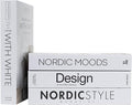 Mono Large | 4 PCS Faux Decorative Books for Home Decor | Not Real Books (Cardboard Boxes) | Coffee Table, Shelf Styling & Modern Aesthetic Accent Pieces for Living Room, Office