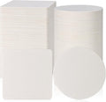 200 Pieces Disposable Paper Coasters, GOH DODD Thickened (1.5MM) 4 Inch Bar Coasters Bulk Absorbent Cardboard Doilies for Sublimation Drinks DIY Arts Crafts Wedding Party Gifts, White, Square Round