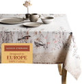 Maison d' Hermine Table Cloth Rectangle Table 100% Cotton 60 x 120 Inches Tablecloth Reusable Decorative for Dining Room Farmhouse Home Valentines Day Decorations Spring Summer- Meadow Florals - Brown