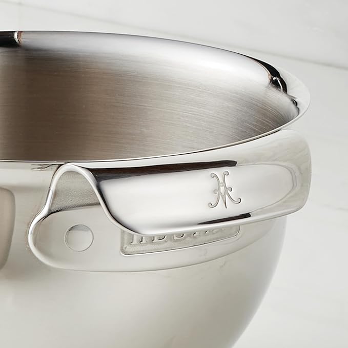 Hestan Provisions – 3-Piece Stainless Steel Mixing Bowl Set – 1.5qt, 3qt, and 4.75qt, Nesting Design