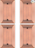 Metal Wall Plate for Electrical Outlets, Decorative Antique Copper Switch Plates Outlet Cover, Light Switch Cover Plate, 1-Gang Wall Plates (Single blank, 4 Pack)