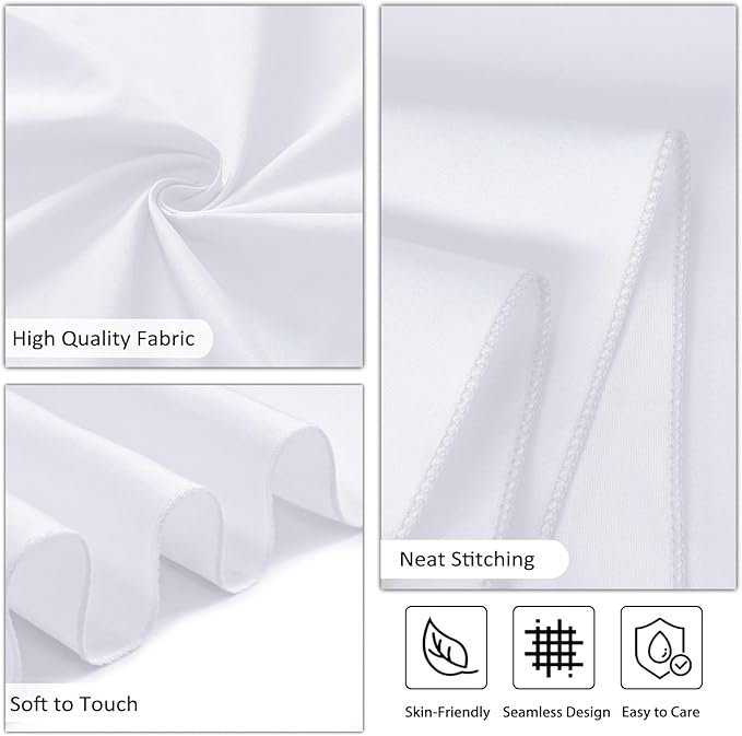 8 Pack White Round Tablecloth 108 Inch White Table Cloth Stain and Wrinkle Resistant Reusable and Washable Polyester Fabric Table Covers for Buffet Wedding Party and Banquet