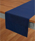 Solino Home Linen Royal Blue Table Runner 120 Inches Long - Athena, 100% Pure Linen Dining Table Runner 14 x 120 Inch for Winter
