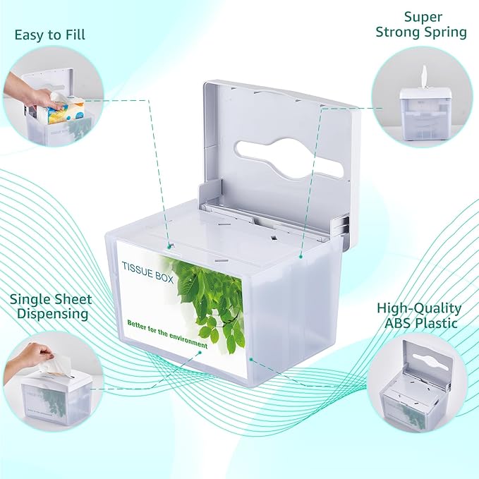 Commercial Napkin Dispenser, Restaurant Napkin Holder for Restaurants, Cafes, and Bars, Durable ABS Plastic, Space-Saving Design, Easy Access to Folded Napkins, White