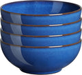 Denby Imperial Set of 4 Coupe Cereal Bowl Set, One size, cobalt blue