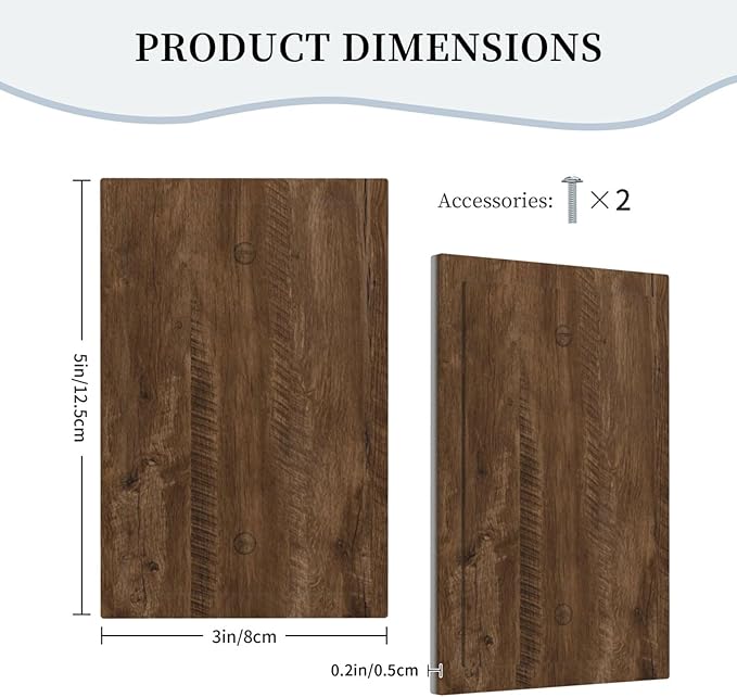 Light Switch Cover Brown Rustic Wood Grain Farmhouse Wall Plate Cover 1 Gang Blank No Device Decorative Outlet Covers Electrical Switchplate for Cabin Bedroom Decor