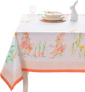 Maison d' Hermine Table Cloth Rectangle Table 100% Cotton 60 x 90 Inches Tablecloth Reusable Decorative for Dining Room Farmhouse Home Valentines Day Decorations Spring Summer - Bunny Party