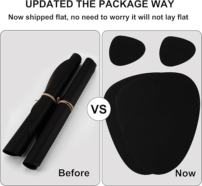 Black Placemats Set of 2, Faux Leather Placemats, Valentines Day Table Mats Set of 2, Wipeable Washable Placemat for Round Table, Mats for Kitchen Dining Patio Heat Resist Easy to Clean