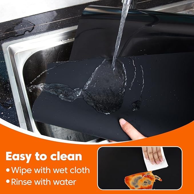 Extra Large Silicone Mats for Kitchen Counter,24"x80"Heat Resistant Mat for Kitchen Island,Table Protector for Dining Room Table,New Skin-Friendly Material Workbench Mat,Freely Cuttable,Black