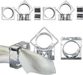 Crystal Napkin Holder Rings Square Design Christmas Decorations for Dinner Set of 12