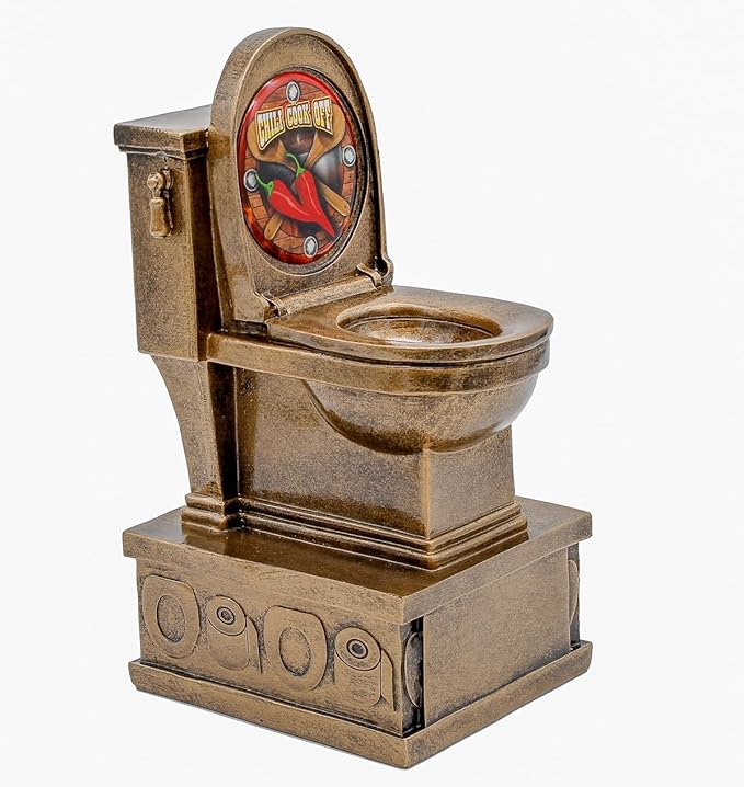 Decade Awards Action Pedestal Gold Toilet Bowl Trophy with Optional Inserts - Custom Engraved Plate On Request (7 Inch Tall)