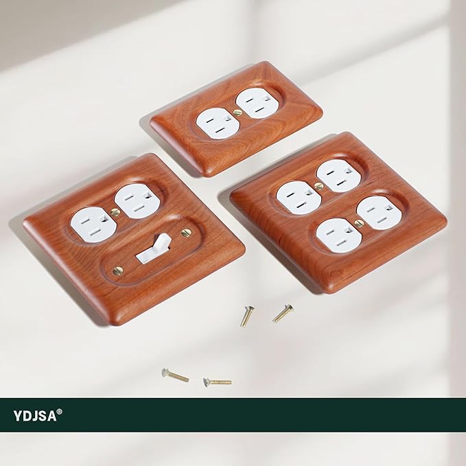 Wooden Light Switch Cover Plate Decorative Wall Plate Switch Plate Outlet Cover