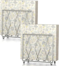 Napkin Holder for Table, 2 Pack Modern Metal Napkin Holders for Paper Napkins & Kitchen Dining & Countertops, Cocktail Upright Napkin Holder Dispenser Suitable for All Room Decors (Silver)