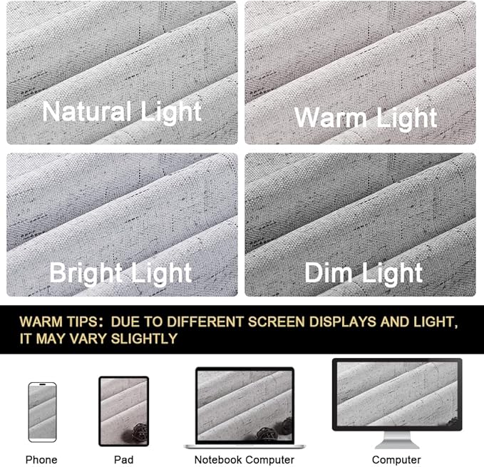 PrinceDeco Blackout Curtains 84 Inches Long Extra Wide Thermal Insulated Sliding Doors Curtain for Room Divider Patio Curtains for Sliding Door,100 X L84 Inch, Glacier Gray